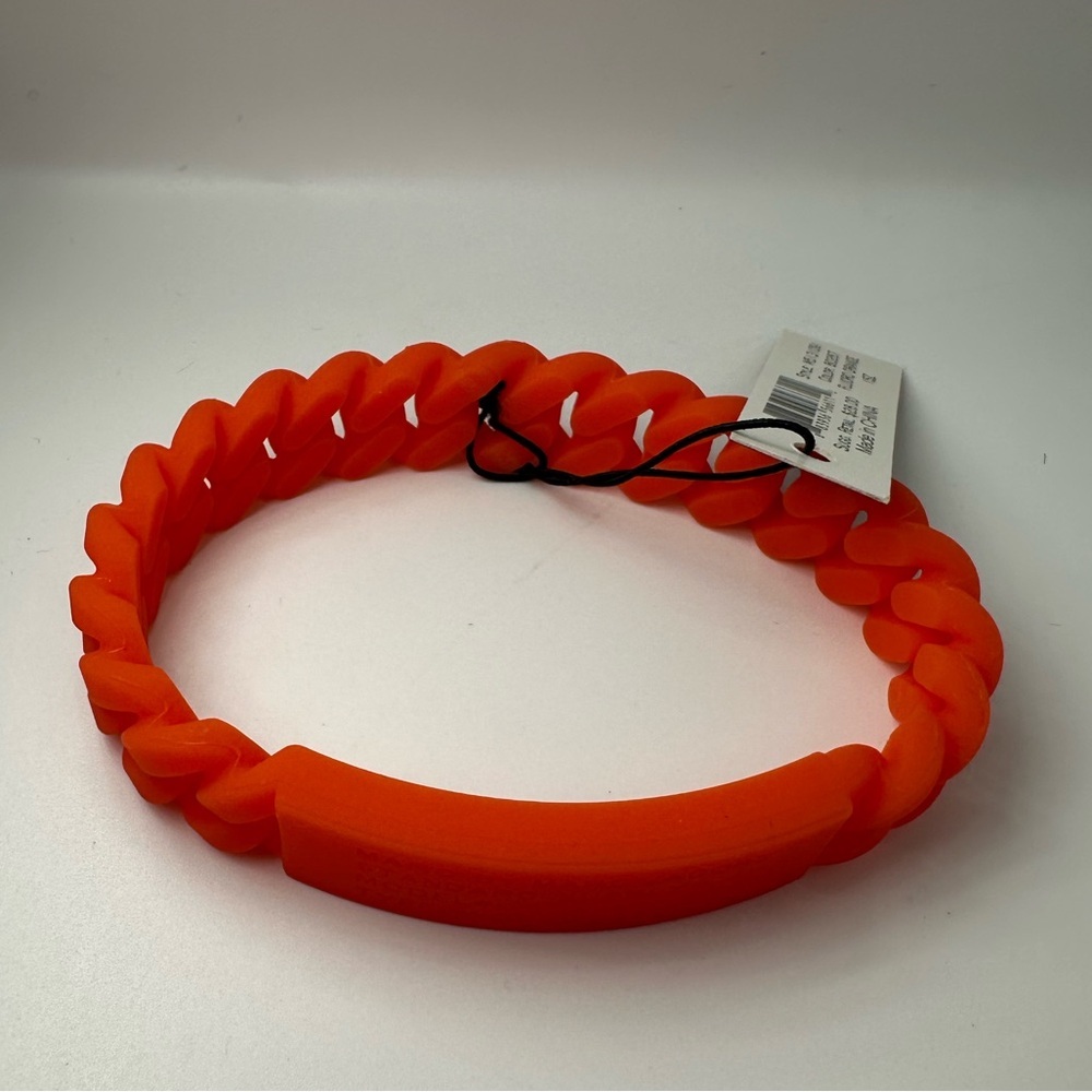 Marc By Marc Jacobs Orange braided Silicone Bracelet NWT - Picture 4 of 5